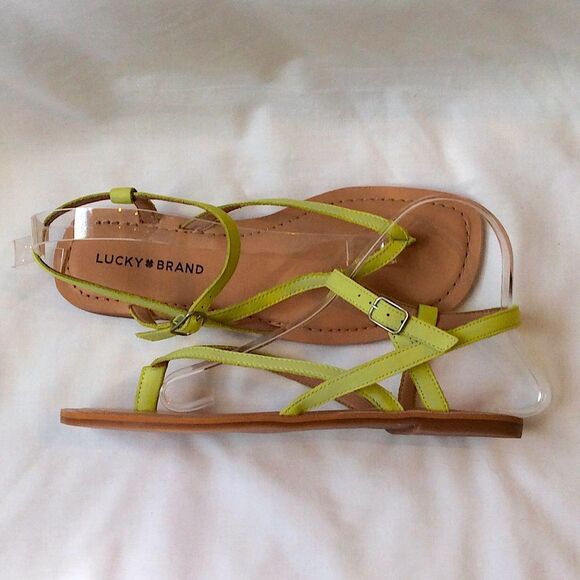 Lucky Brand Bylee Strappy Sandals Women’s Sz 8.5 M NWT Yellow - Picture 2 of 5